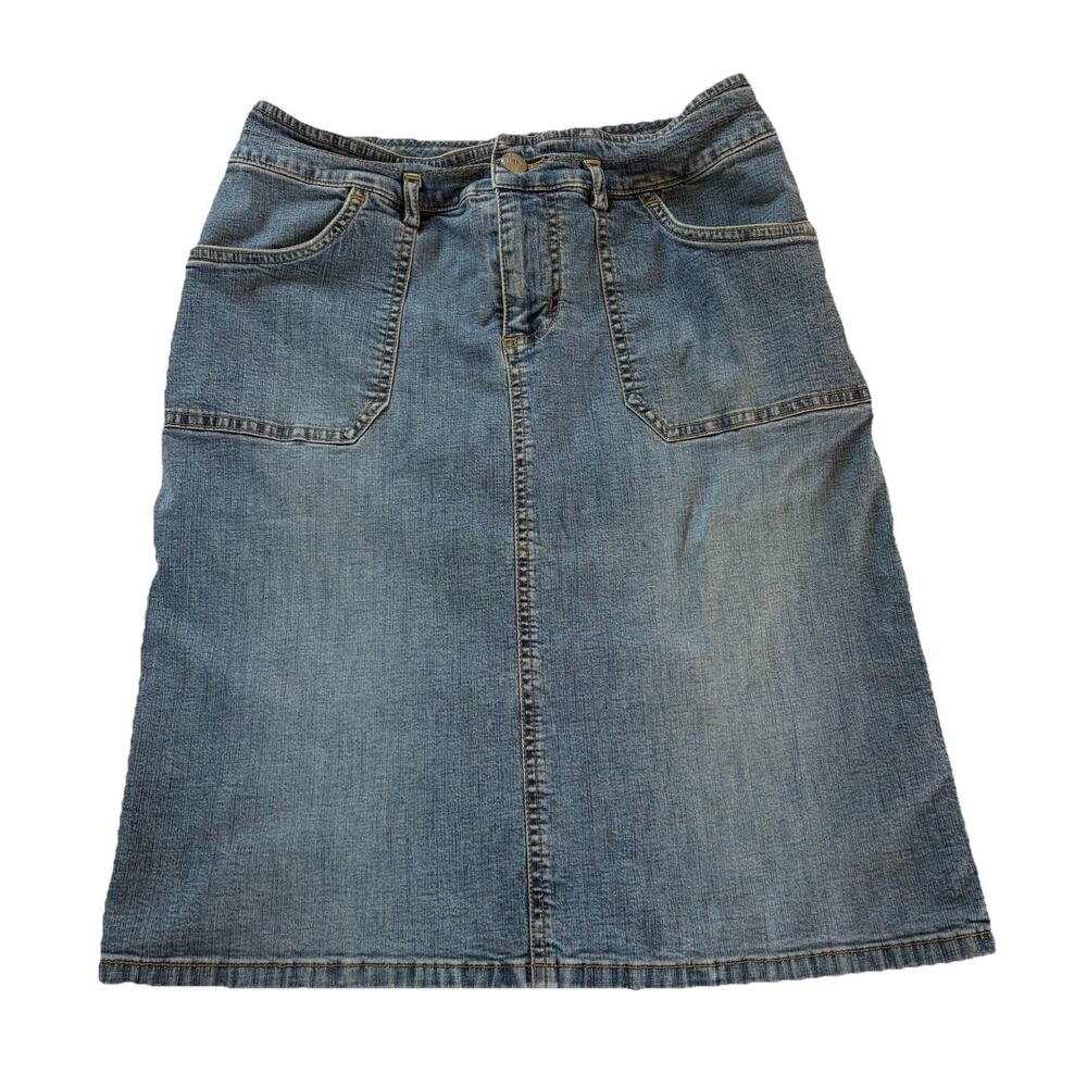 Polo Jeans Co. Ralph Lauren Vintage Y2K Pencil/A-Line Skirt Size 2 Blue Denim